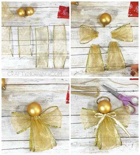 how to make a ribbon angel|ribbon angels step by step.